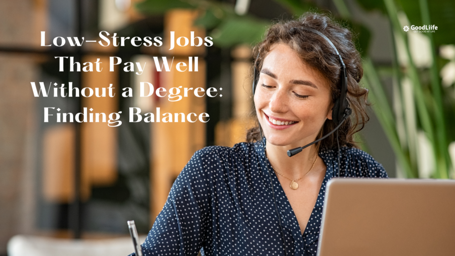 GoodLiife | Low-Stress Jobs That Pay Well Without a Degree: Finding Balance