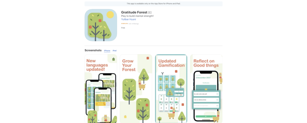 Life Coach App - Gratitude Forest